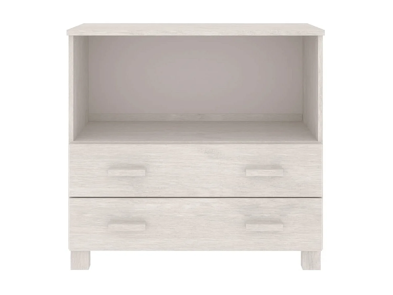 Buffet Blanc 85x35x80 Bois massif de pin