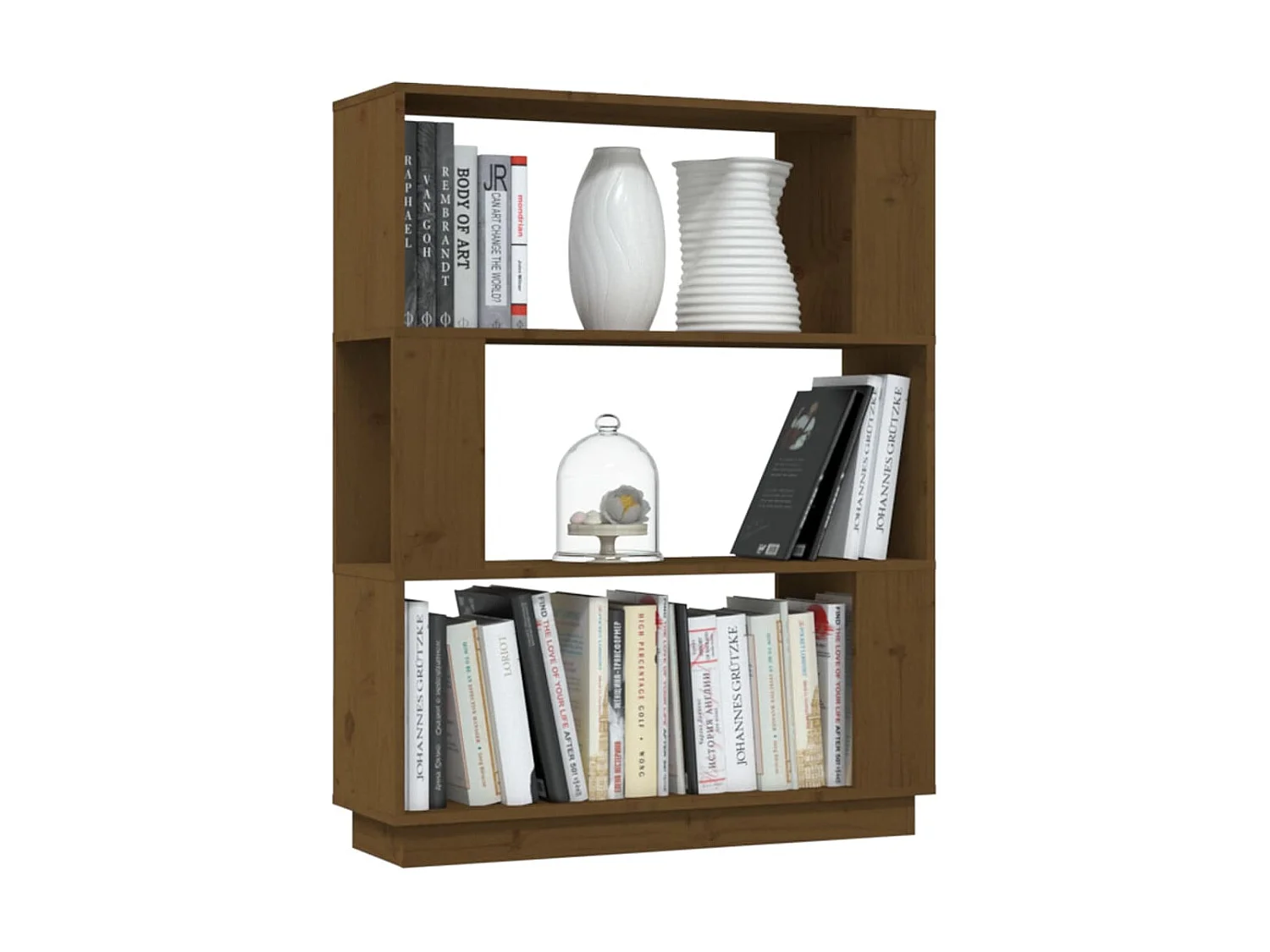 Bibliothèque-Cloison Marron miel 80x25x101 Bois massif