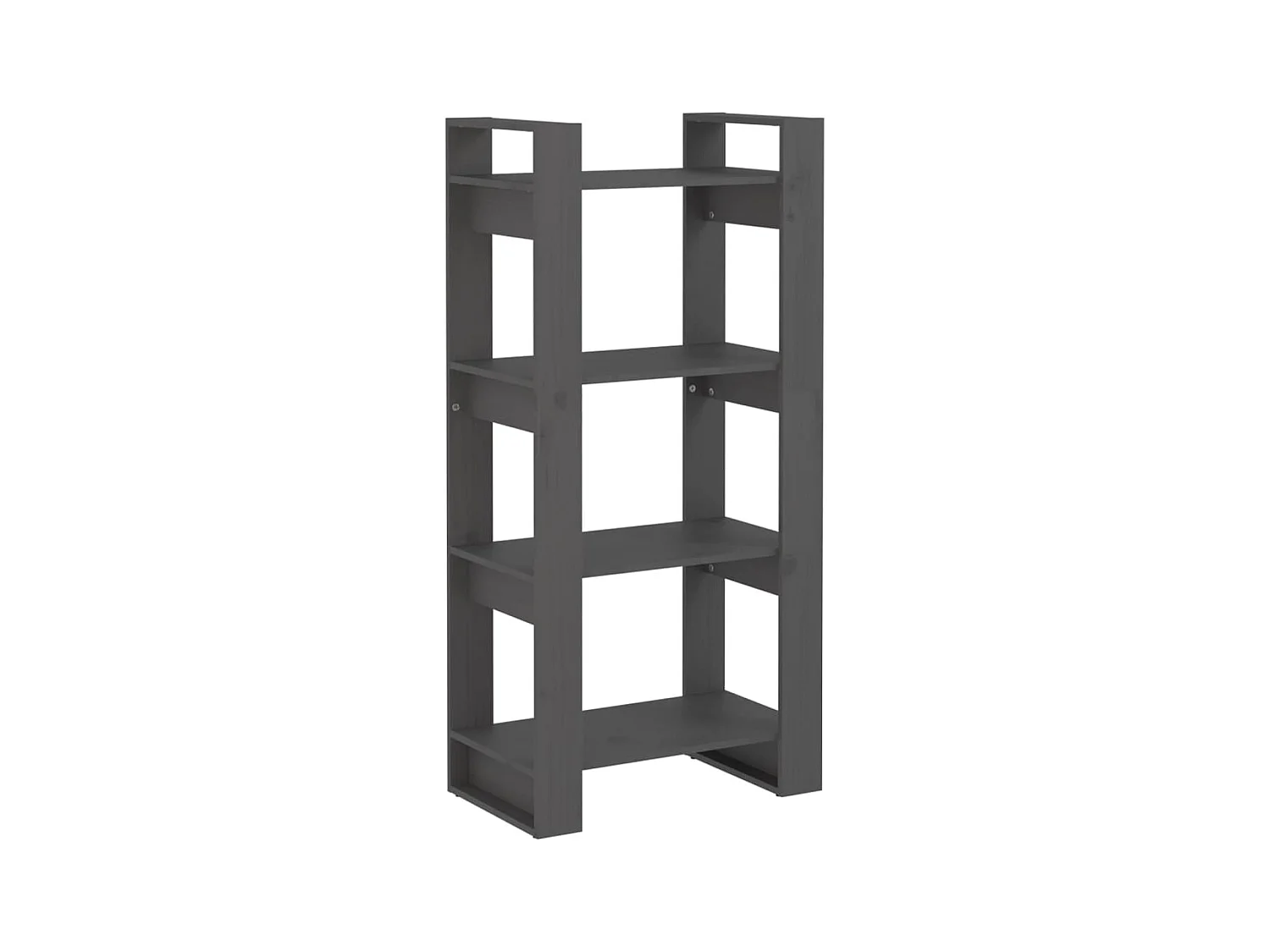 Bibliothèque-Séparateur de pièce Gris 60x35x125 Bois massif
