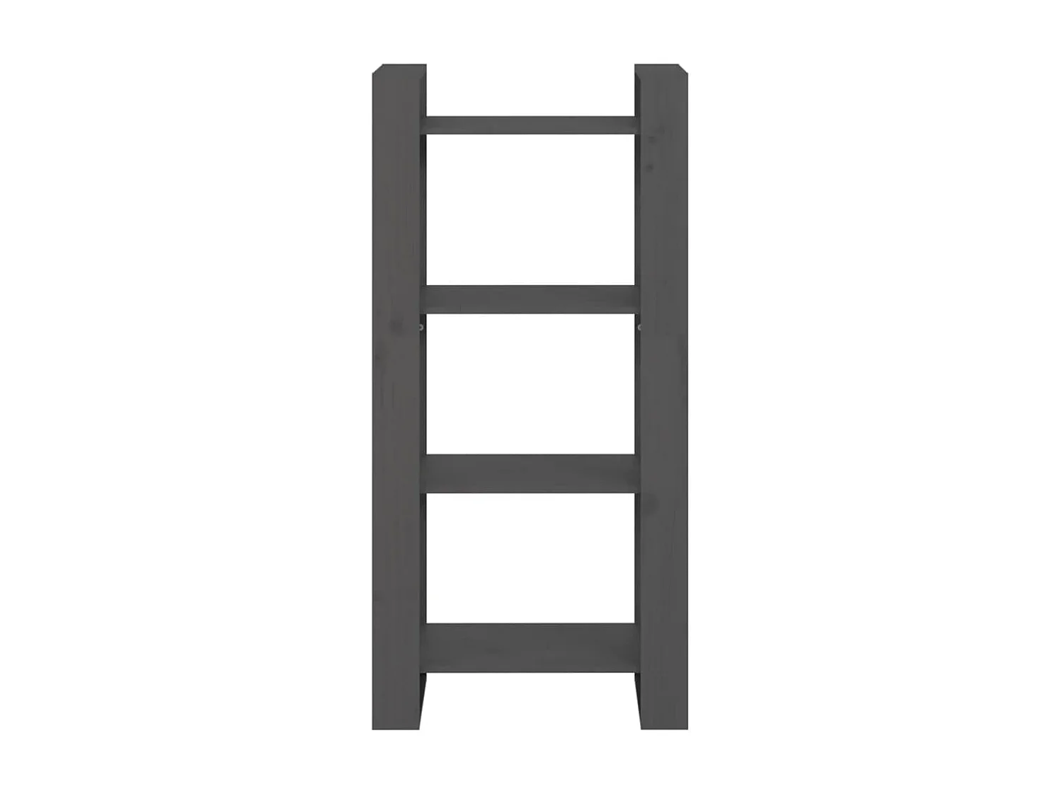 Bibliothèque-Séparateur de pièce Gris 60x35x125 Bois massif