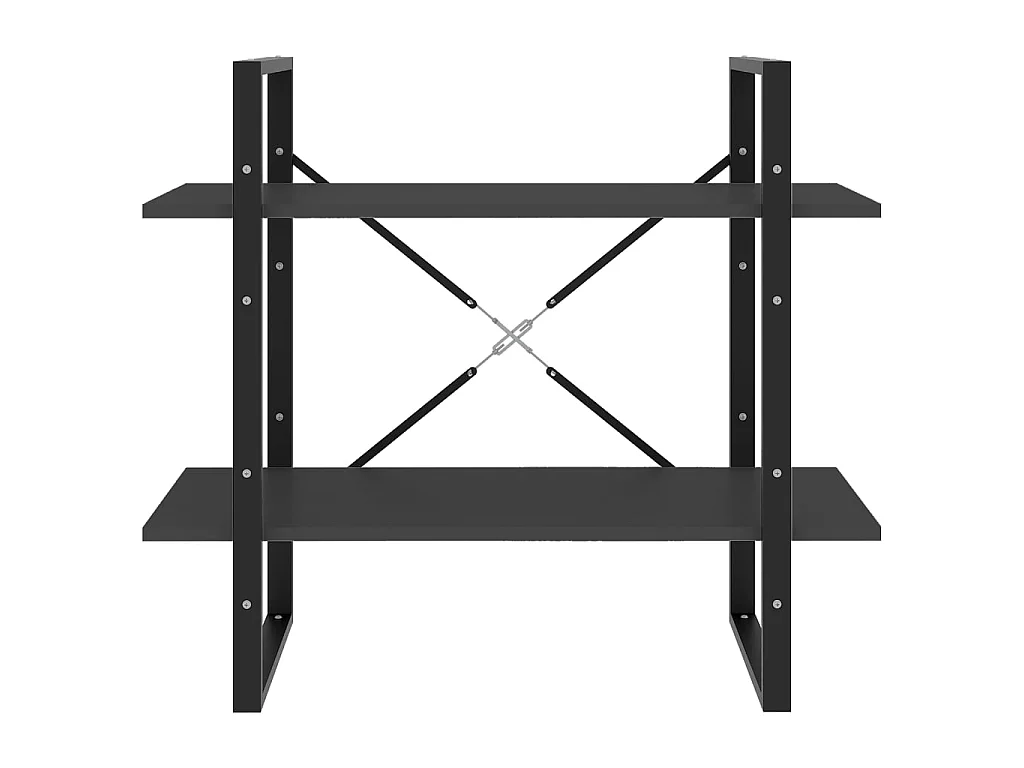 Bibliothèque à 2 niveaux Gris 80x30x70