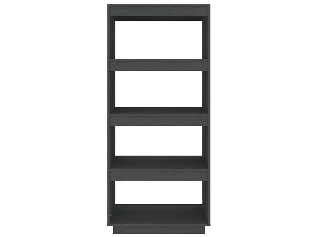 Bibliothèque-Séparateur de pièce Gris 60x35x135 Pin massif