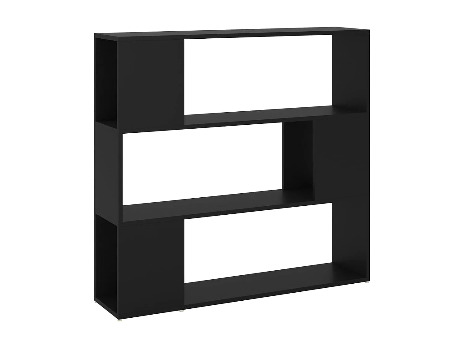 Bibliothèque-Séparateur de pièce Noir 100x24x94