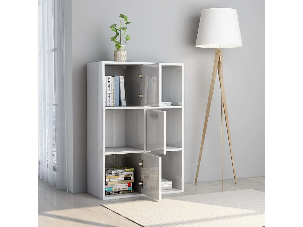 Armoire de rangement Blanc brillant 60x29,5x90