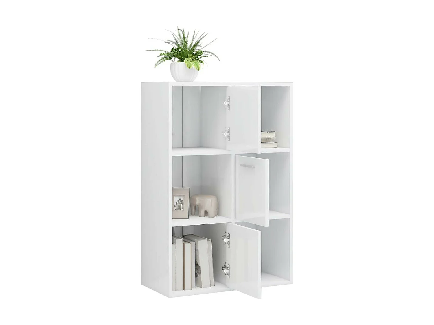 Armoire de rangement Blanc brillant 60x29,5x90
