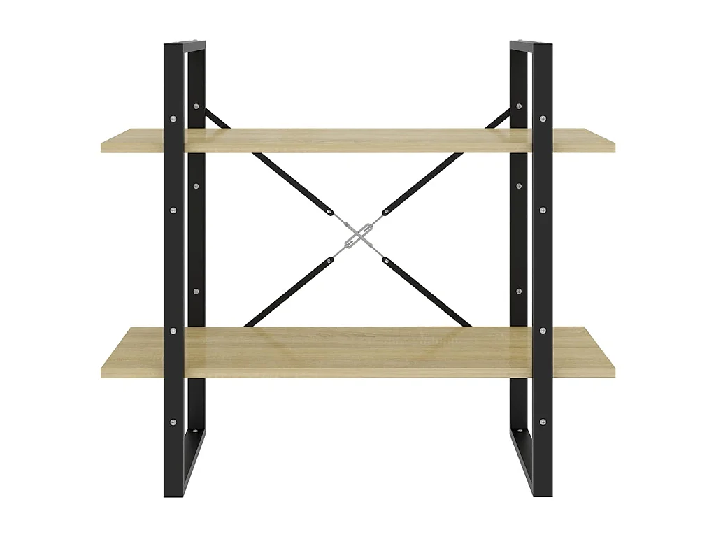 Bibliothèque à 2 niveaux Chêne sonoma 80x30x70