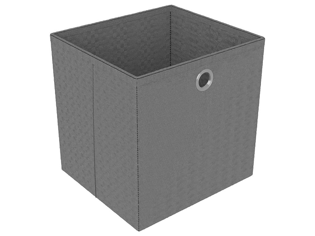 Étagère à 4 cubes avec boîtes Gris 69x30x72,5 Tissu