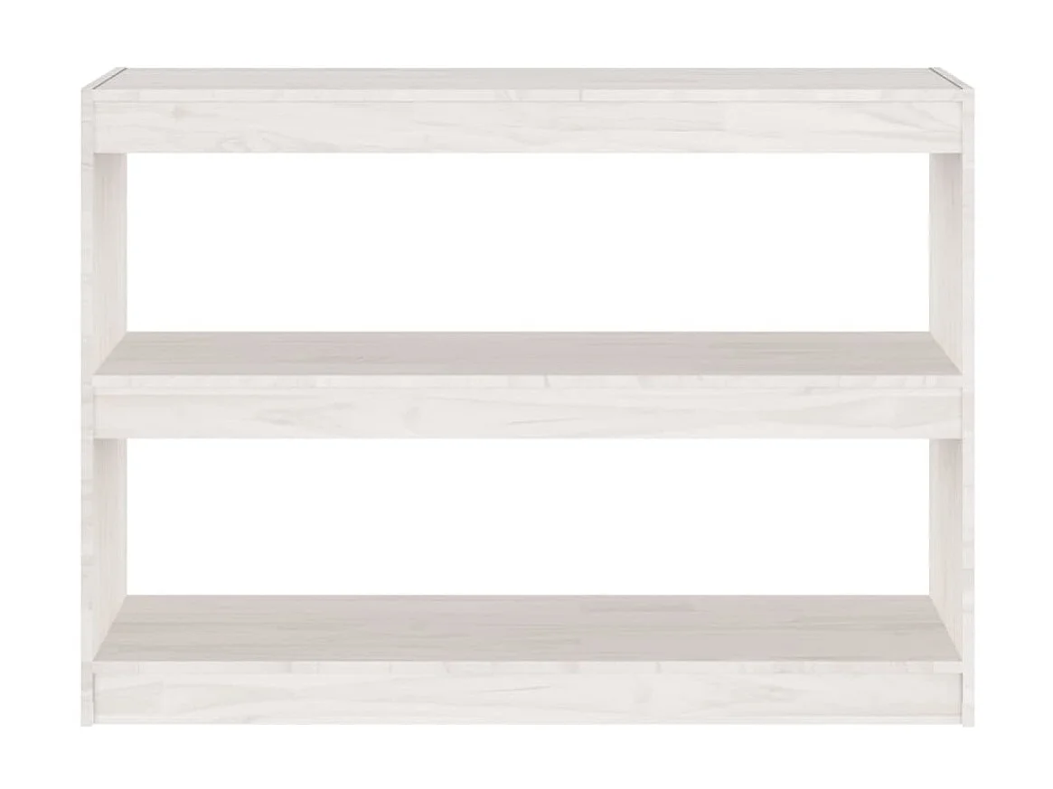 Bibliothèque-Séparateur de pièce Blanc 100x30x71,5 Pin massif