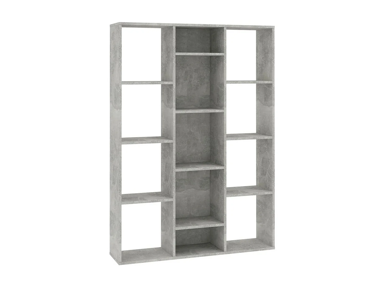 Kamerscherm/boekenkast 100x24x140 cm bewerkt hout betongrijs