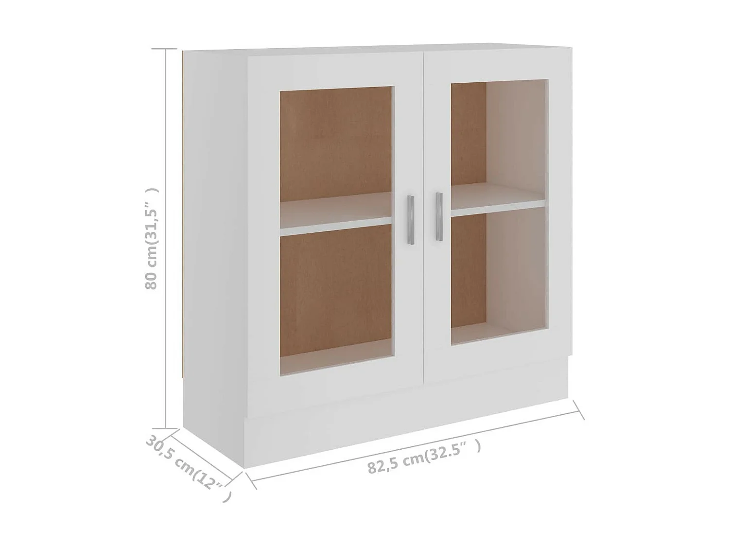 Armoire à vitrine Blanc 82,5x30,5x80