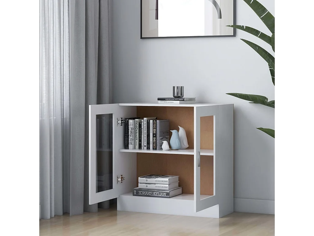 Armoire à vitrine Blanc 82,5x30,5x80