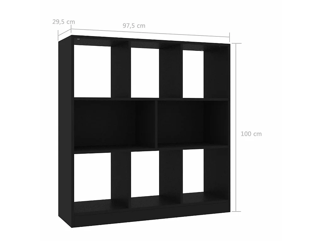 Bibliothèque Noir 97,5 x 29,5x100