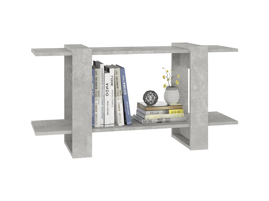 Bibliothèque Gris béton 100x30x51 Bois d'ingénierie