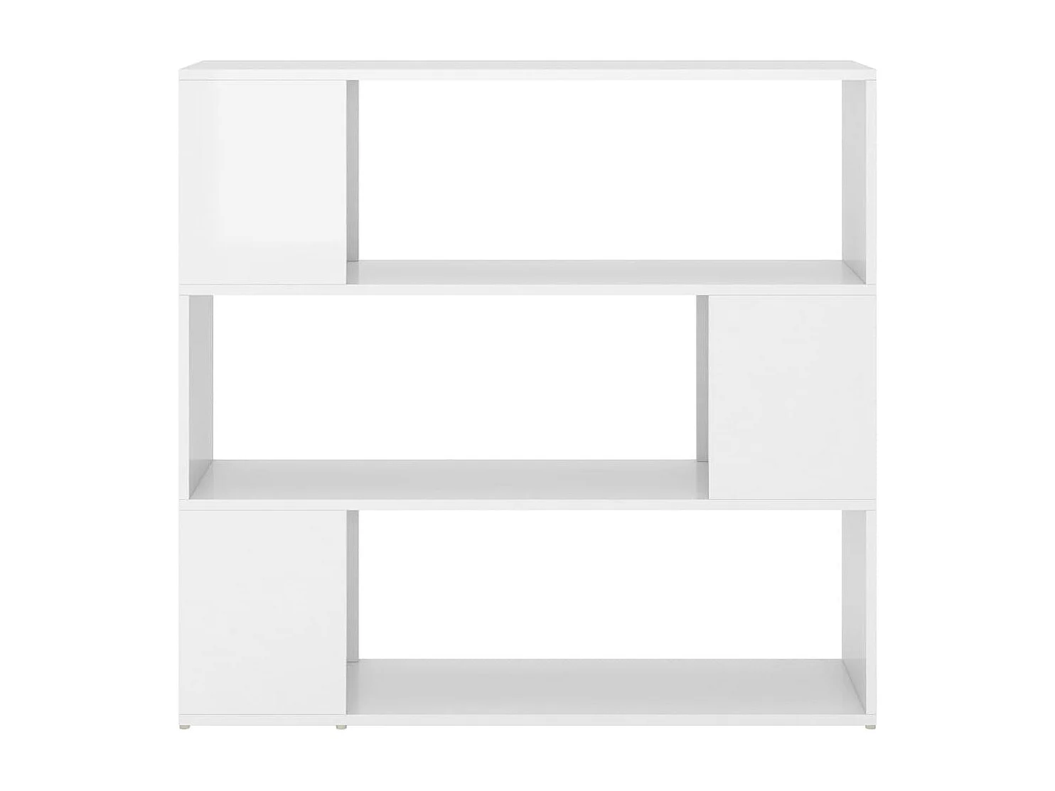 Bibliothèque-Séparateur de pièce Blanc brillant 100x24x94