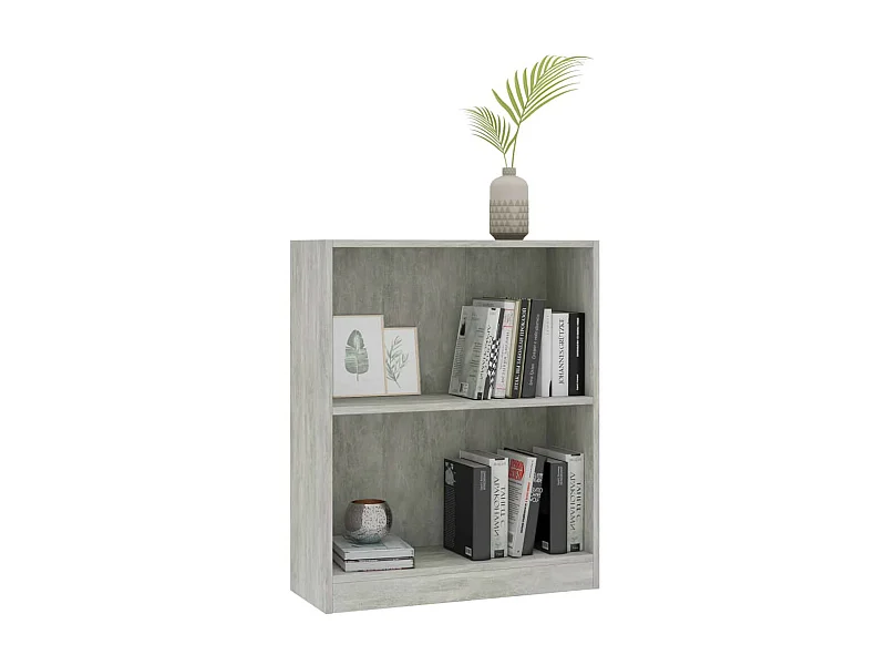 Bibliothèque Gris béton 60 x 24x74,5