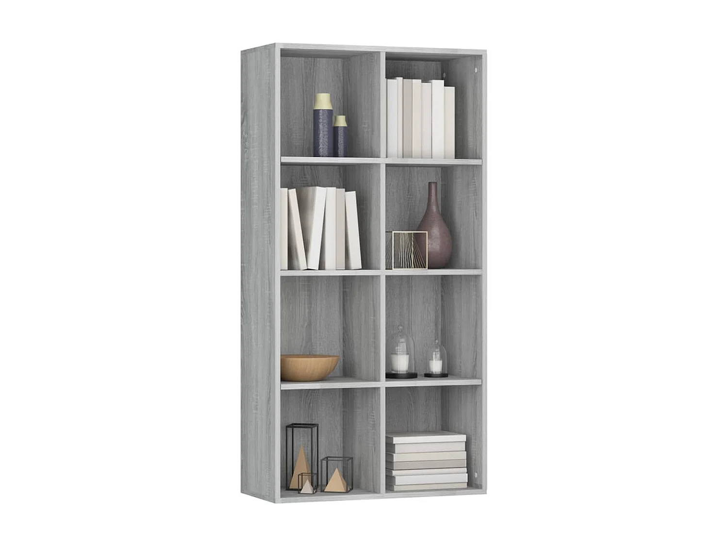 Bibliothèque-Buffet Sonoma gris 66x30x130 Bois d'ingénierie