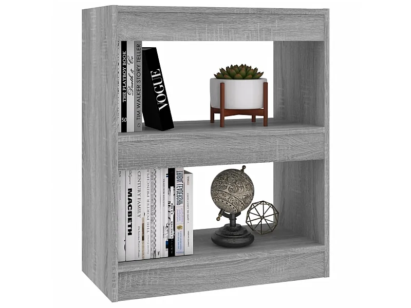 Bibliothèque-Séparateur de pièce Sonoma gris 60x30x72