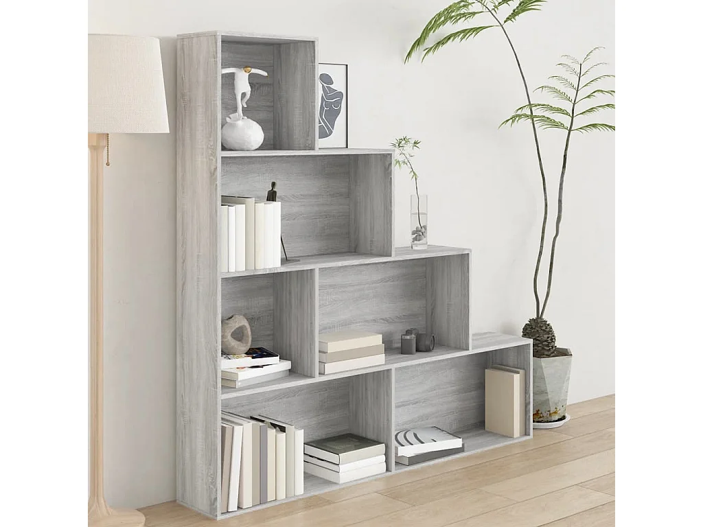 Armoire à livres Sonoma gris 155x24x160