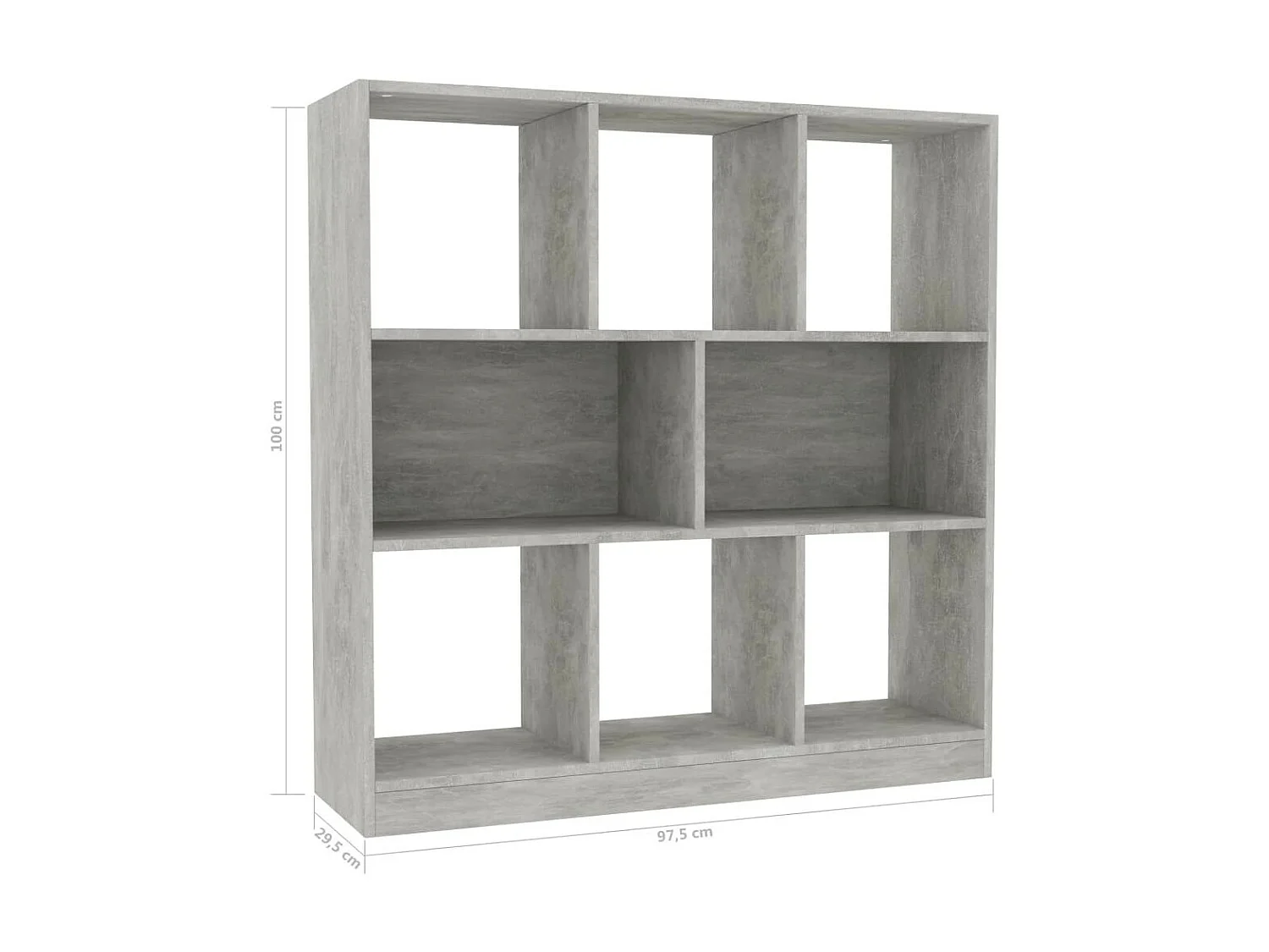 Bibliothèque Gris béton 97,5 x 29,5x100