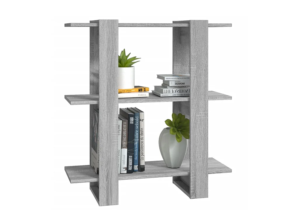 Bibliothèque-Séparateur de pièce Sonoma gris 80x30x87