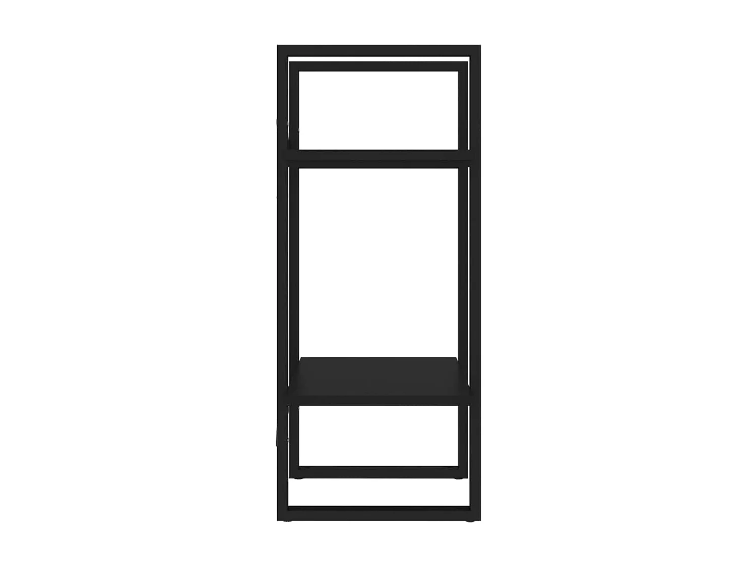 Boekenkast met 2 schappen 40x30x70 cm bewerkt hout zwart