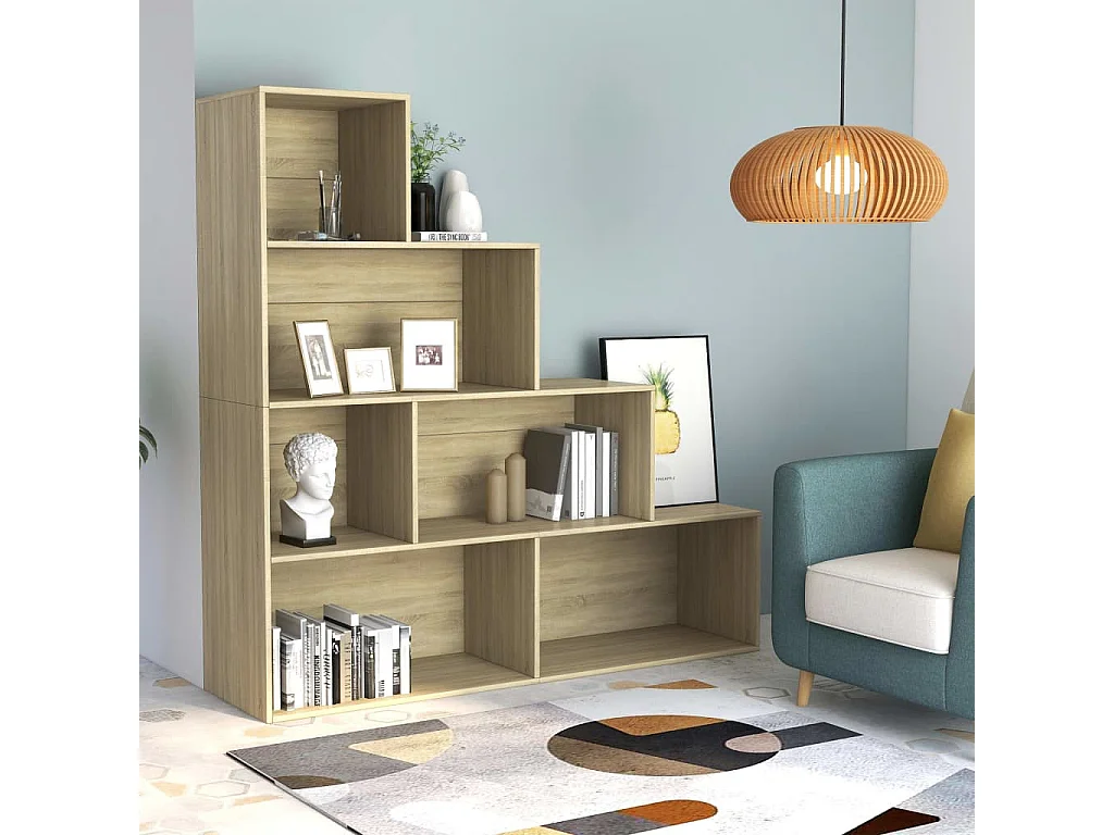 Bibliothèque-Séparateur de pièce Chêne sonoma 155x24x160