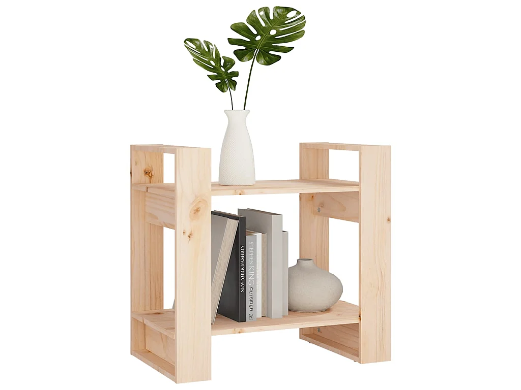 Bibliothèque-Séparateur de pièce 60x35x57 Pin massif