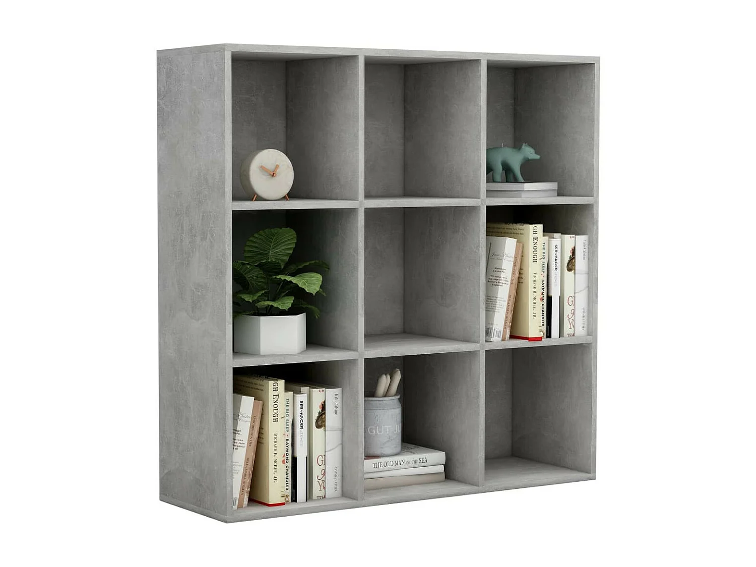 Bibliothèque Gris béton 98x30x98