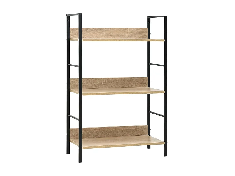 Bibliothèque à 3 niveaux Chêne 60x27,6x90,5