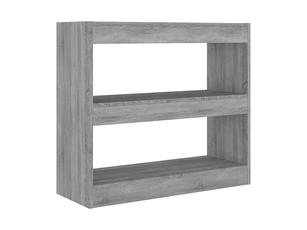 Bibliothèque-Séparateur de pièce Sonoma gris 80x30x72
