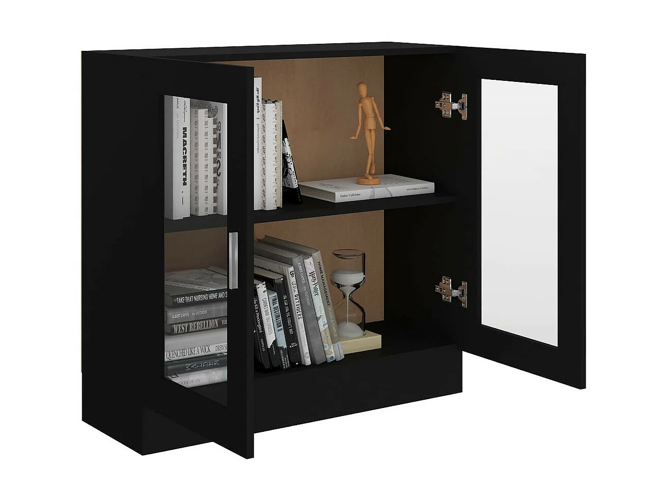 Armoire à vitrine Noir 82,5x30,5x80