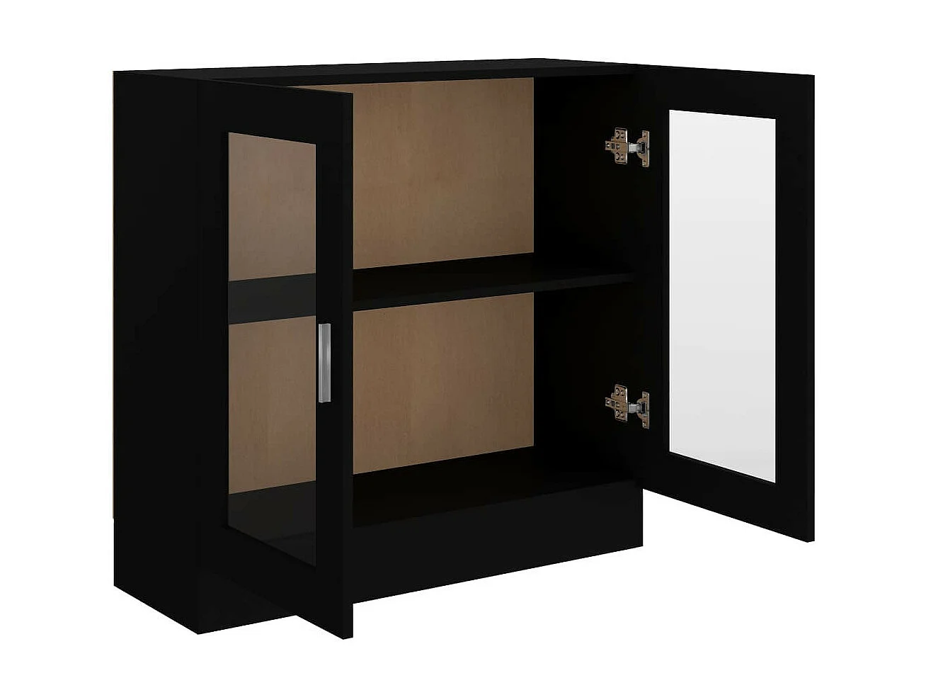Armoire à vitrine Noir 82,5x30,5x80
