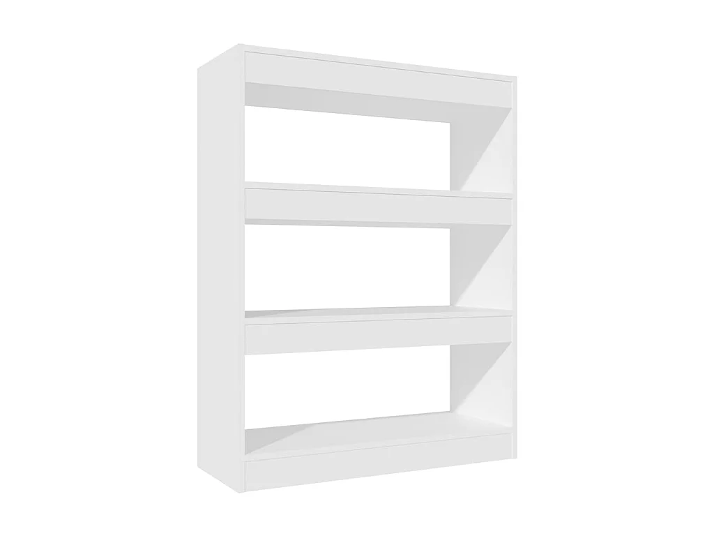 Bibliothèque-Cloison Blanc 80x30x103 Bois d'ingénierie