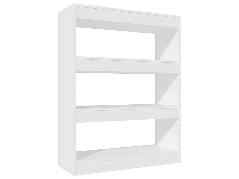 Bibliothèque-Cloison Blanc 80x30x103 Bois d'ingénierie