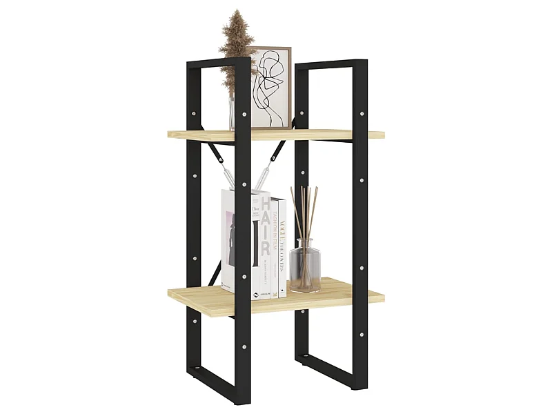 Bibliothèque à 2 niveaux 40x30x70 Bois de pin massif