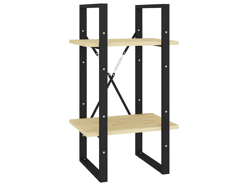 Bibliothèque à 2 niveaux 40x30x70 Bois de pin massif