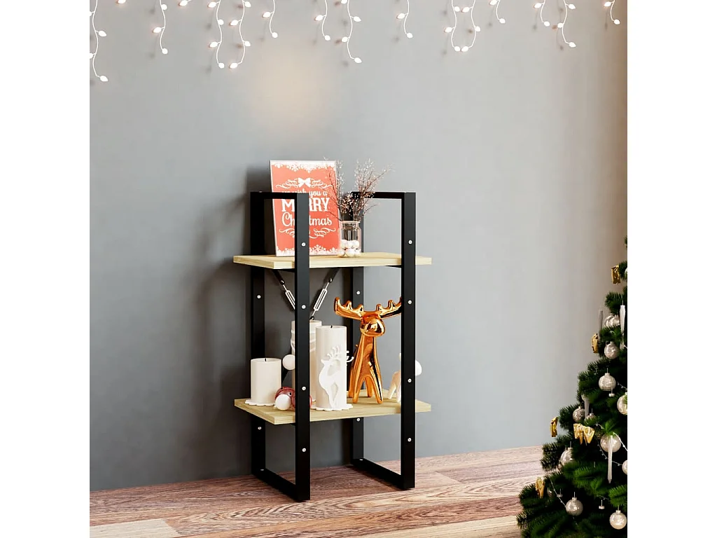 Bibliothèque à 2 niveaux 40x30x70 Bois de pin massif