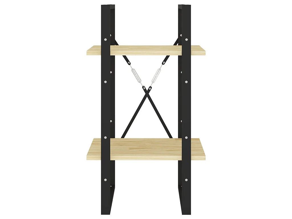 Bibliothèque à 2 niveaux 40x30x70 Bois de pin massif