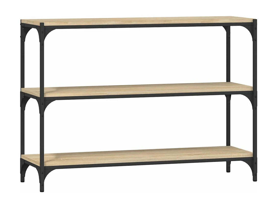 Bibliothèque Chêne Sonoma 100x33x70,5 Bois d'ingénierie acier