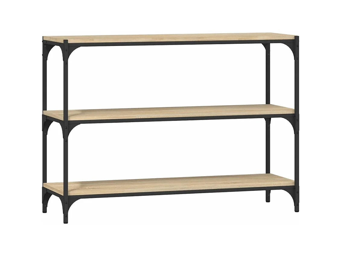 Bibliothèque Chêne Sonoma 100x33x70,5 Bois d'ingénierie acier