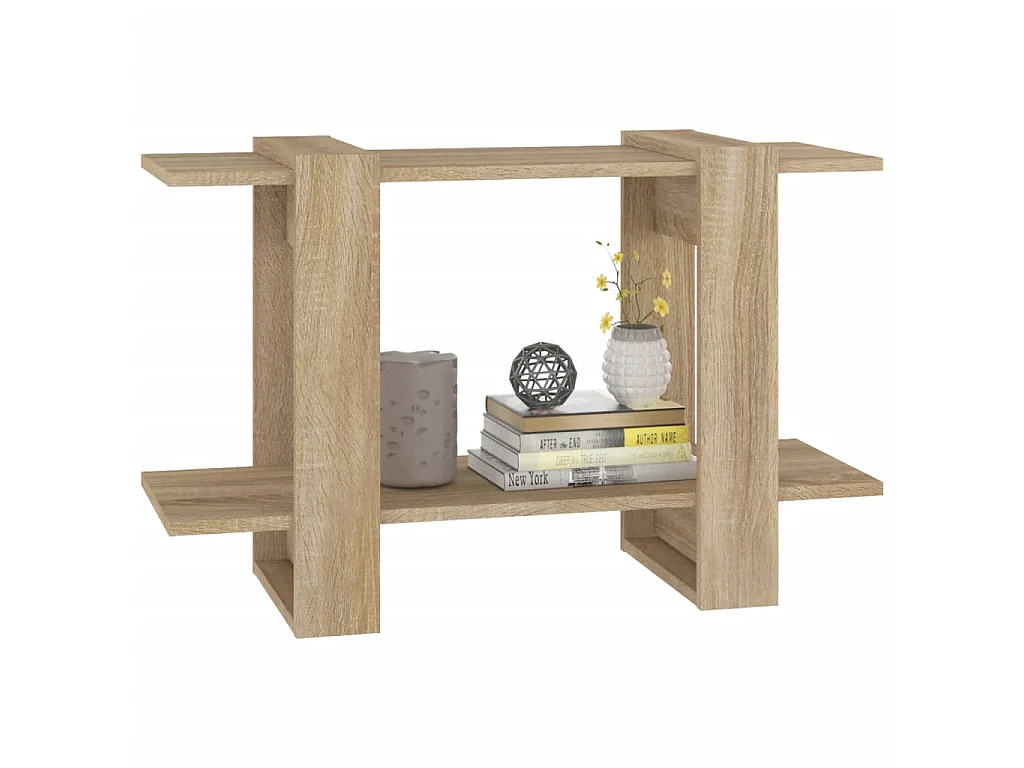 Bibliothèque-Séparateur de pièce Chêne sonoma 80x30x51