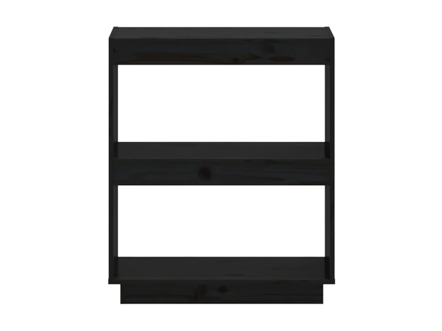 Bibliothèque Noir 60x35x71 Bois de pin massif