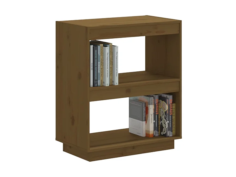 Bibliothèque Marron miel 60x35x71 Bois de pin massif