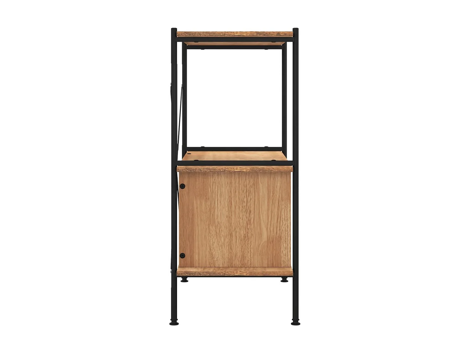 Étagère à 3 niveaux armoire 80x40x92 Acier bois d'ingénierie