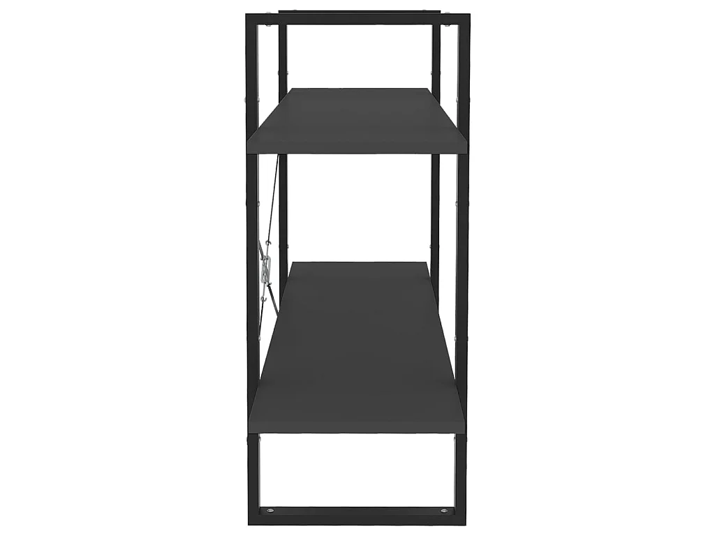 Bibliothèque à 2 niveaux Gris 100x30x70