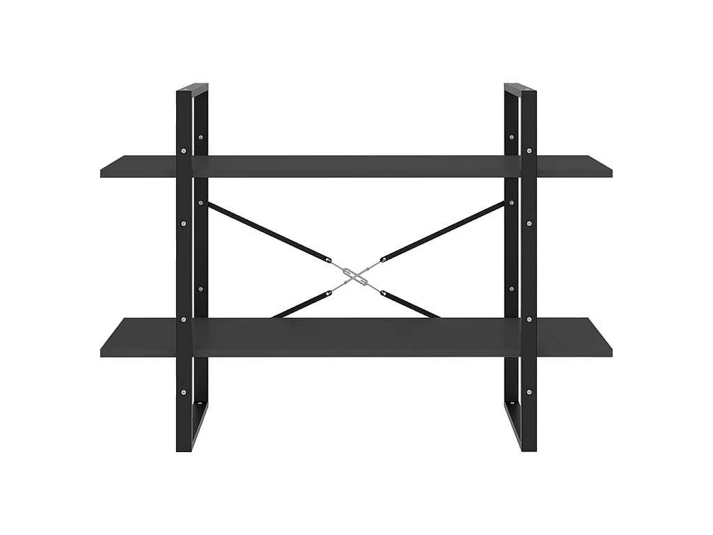 Bibliothèque à 2 niveaux Gris 100x30x70