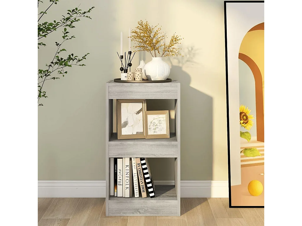 Bibliothèque-Séparateur de pièce Sonoma gris 40x30x72