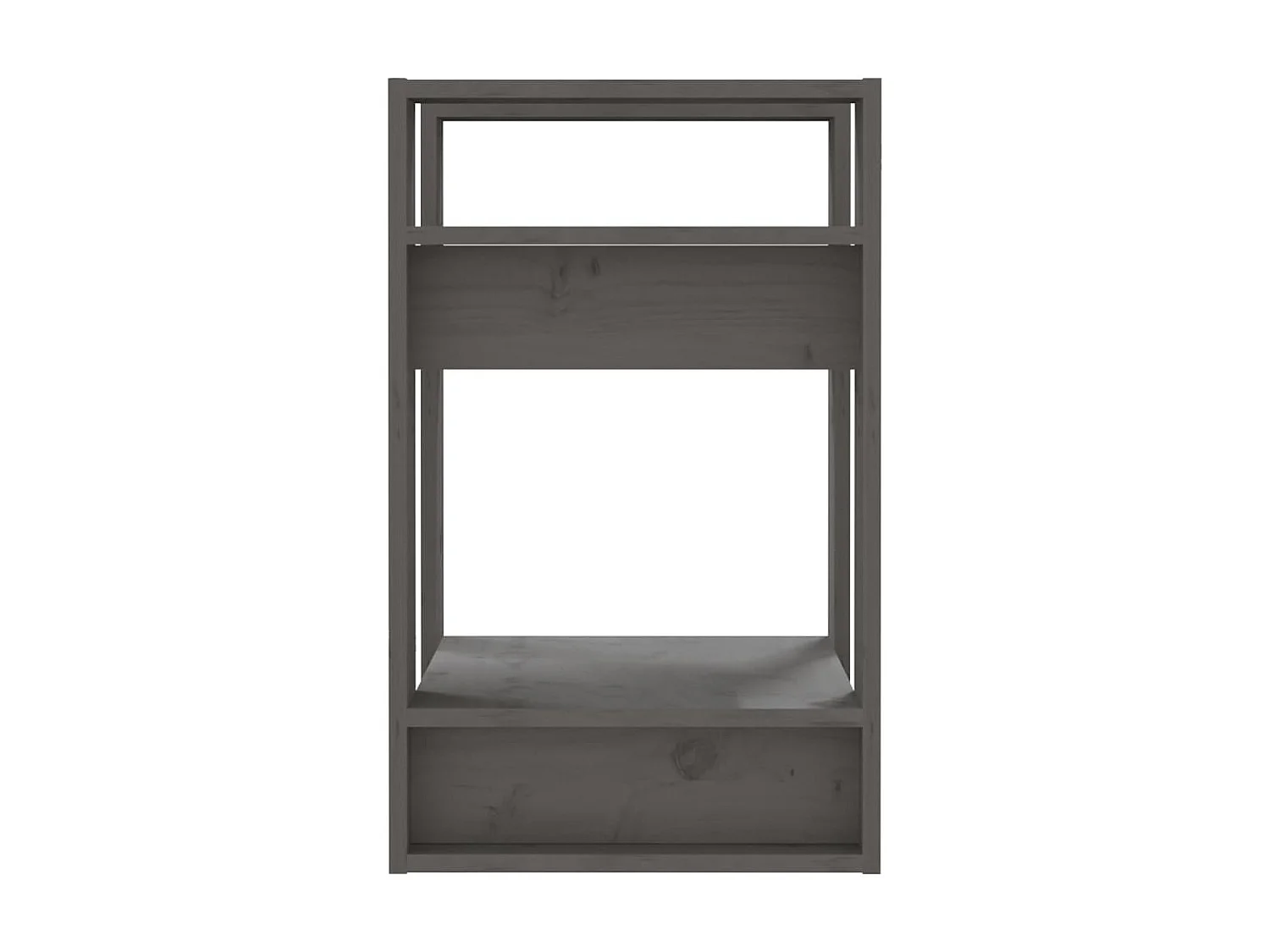 Bibliothèque-Séparateur de pièce Gris 41x35x57 Pin solide