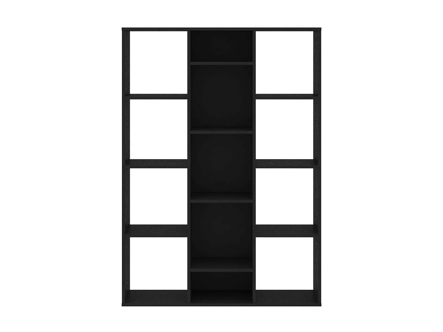 Séparateur de pièce-Bibliothèque Noir 100x24x140