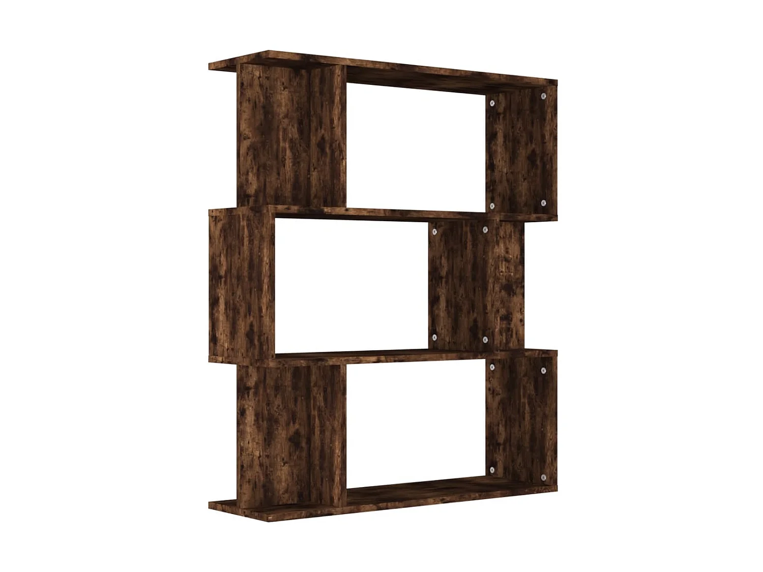 Bibliothèque-Cloison Chêne fumé 80x24x96 Bois d'ingénierie